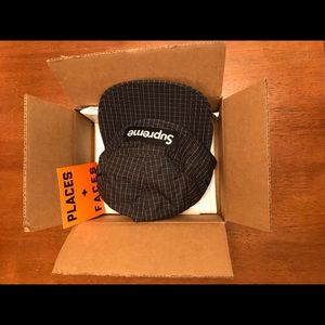 SS18 Supreme Contrast RIPSTOP camp cap BLACK